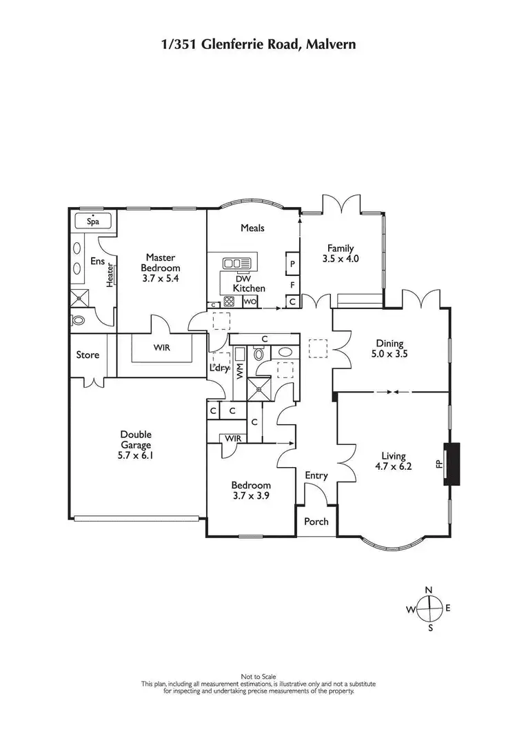 Floorplan of Homely townhouse listing, "Embling Gate", 1/351 Glenferrie Road, Malvern VIC 3144