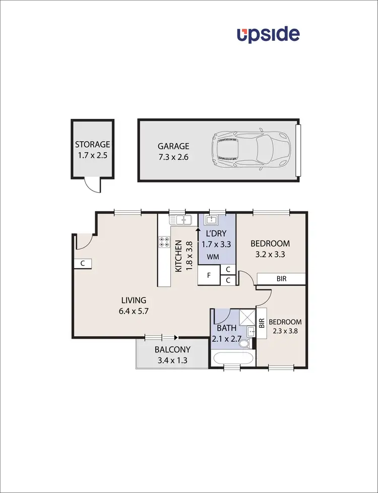Floorplan of Homely unit listing, 23/15 Grace Campbell Crescent, Hillsdale NSW 2036