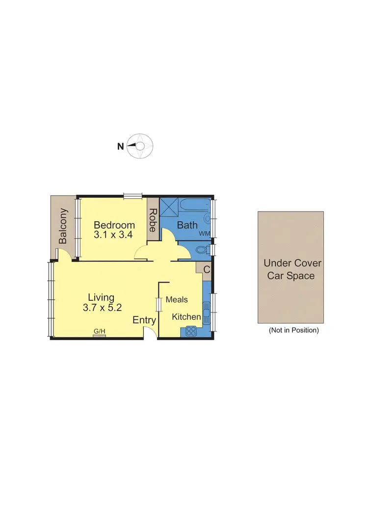 Floorplan of Homely apartment listing, 15/176 Power Street, Hawthorn VIC 3122