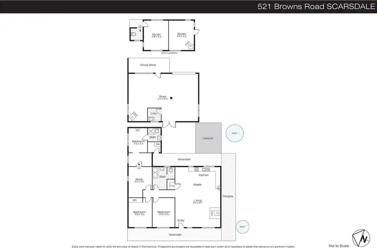 Floorplan of Homely house listing, 521 Browns Road, Scarsdale VIC 3351