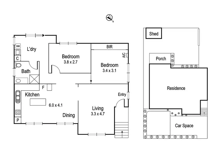 Floorplan of Homely unit listing, 1/27 Erskine Avenue, Reservoir VIC 3073