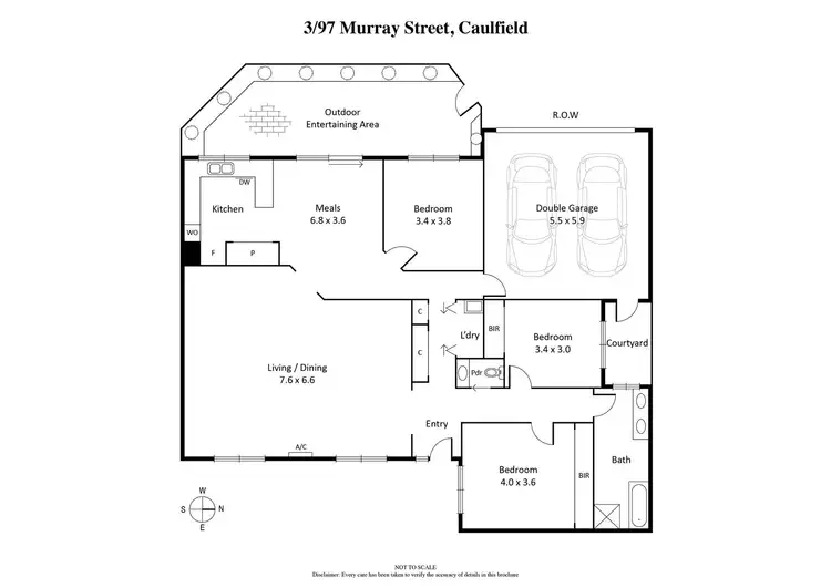 Floorplan of Homely unit listing, 3/97 Murray Street, Caulfield VIC 3162