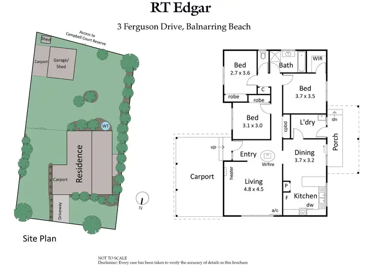 Floorplan of Homely house listing, 3 Ferguson Drive, Balnarring Beach VIC 3926