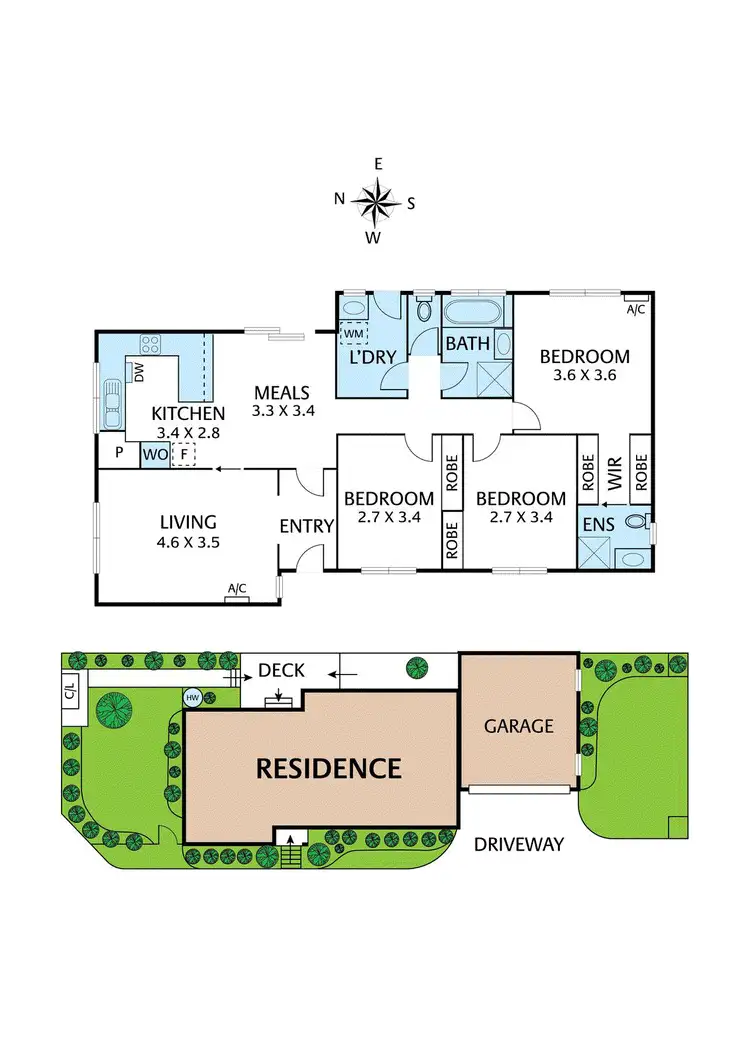 Floorplan of Homely unit listing, 1/3 Heather Grove, Nunawading VIC 3131