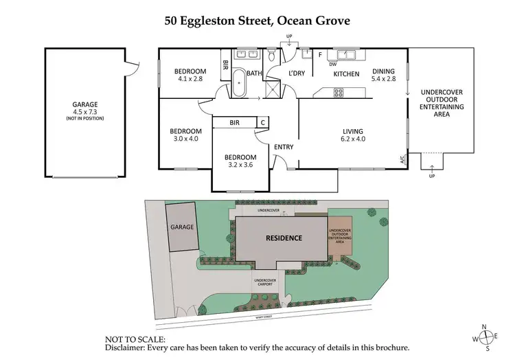 Floorplan of Homely house listing, 50 Eggleston Street, Ocean Grove VIC 3226