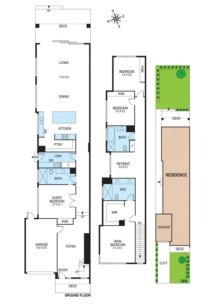 Floorplan of Homely townhouse listing, 47A Wingate Street, Bentleigh East VIC 3165