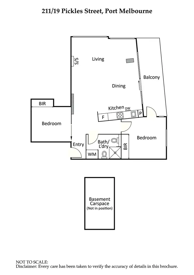 Floorplan of Homely apartment listing, 211/19 Pickles Street, Port Melbourne VIC 3207