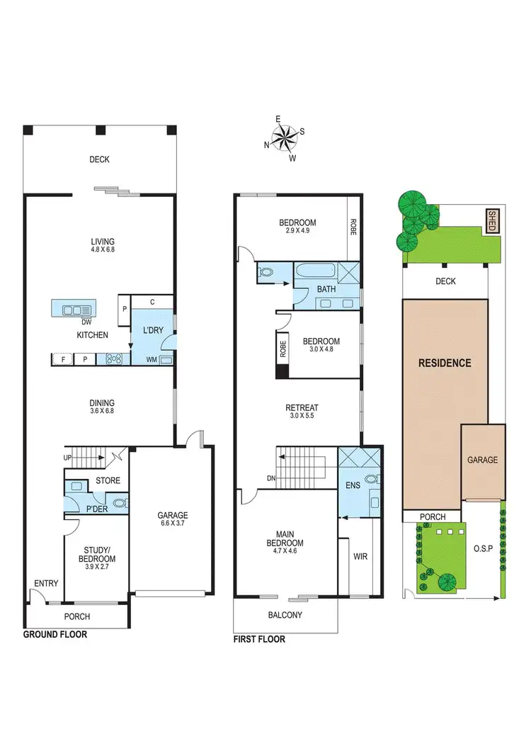 Floorplan of Homely townhouse listing, 12a Gray Street, Bentleigh East VIC 3165
