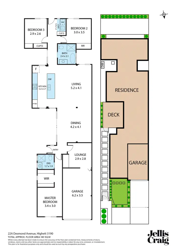 Floorplan of Homely townhouse listing, 22A Desmond Avenue, Highett VIC 3190