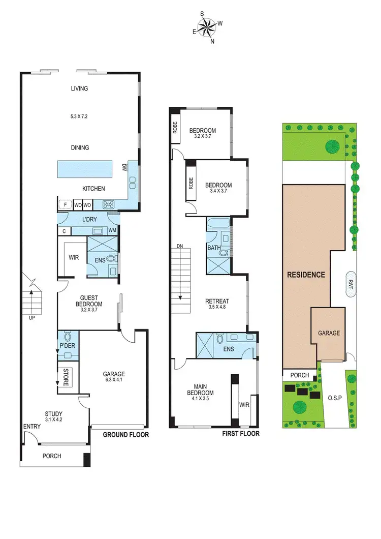 Floorplan of Homely townhouse listing, 18a Waratah Street, Bentleigh East VIC 3165