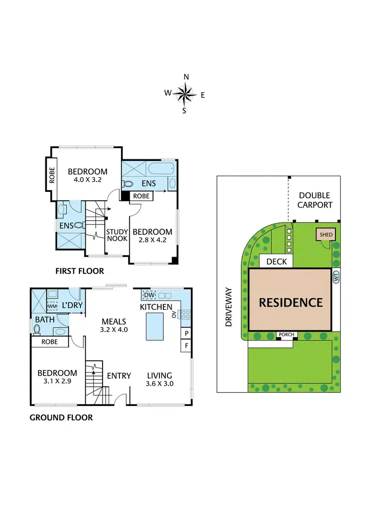 Floorplan of Homely townhouse listing, 1/43 Raleigh Street, Forest Hill VIC 3131