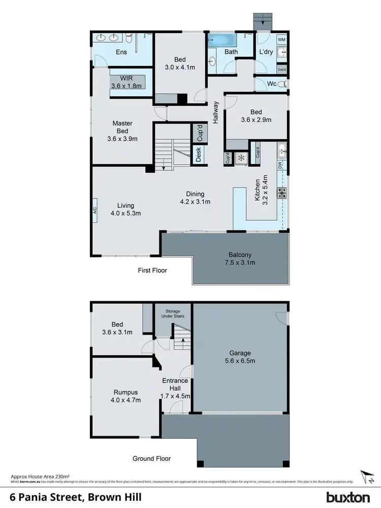 Floorplan of Homely house listing, 6 Pania Street, Brown Hill VIC 3350