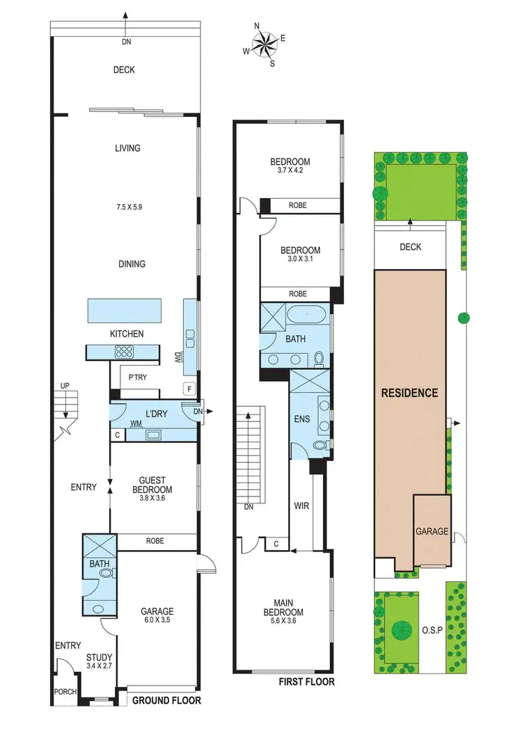 Floorplan of Homely townhouse listing, 63B Denver Street, Bentleigh East VIC 3165