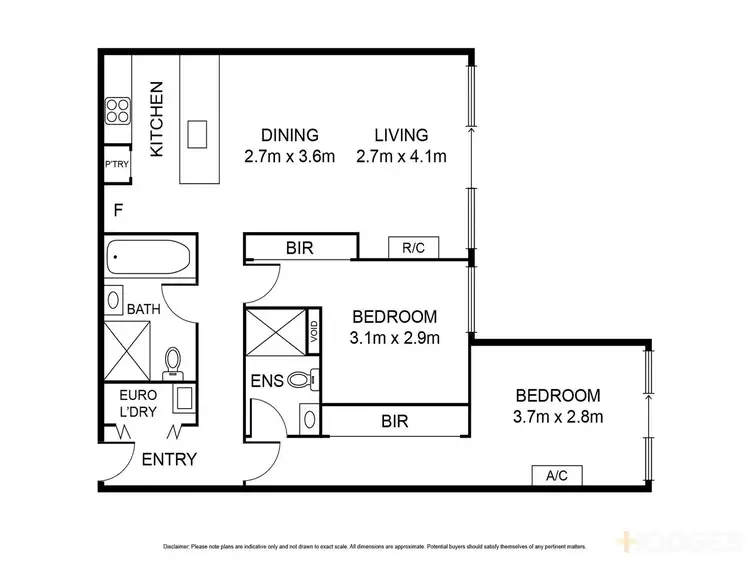 Floorplan of Homely apartment listing, 02/50 Bowlers Avenue, Geelong West VIC 3218