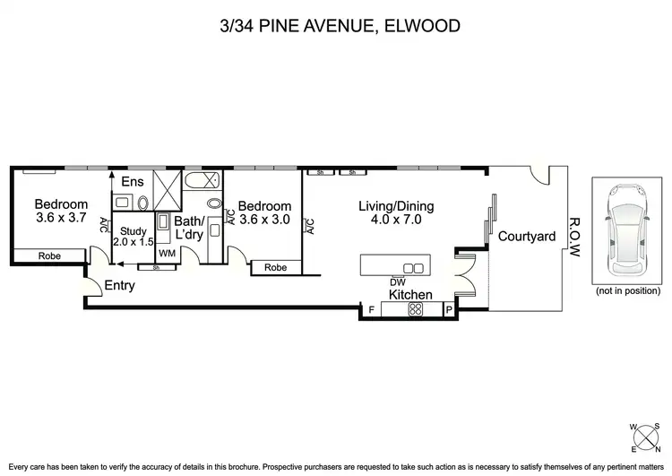 Floorplan of Homely apartment listing, 3/34 Pine Avenue, Elwood VIC 3184