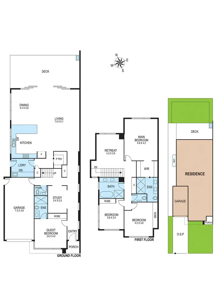 Floorplan of Homely townhouse listing, 341A Mckinnon Road, Bentleigh East VIC 3165