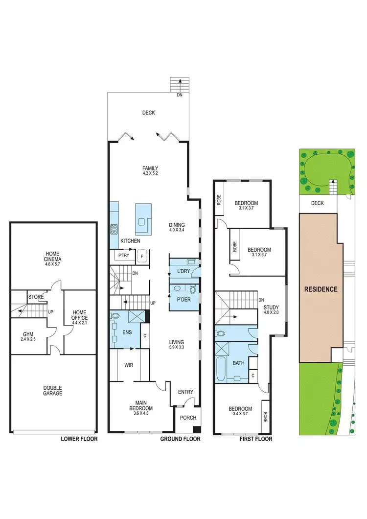 Floorplan of Homely townhouse listing, 25B Goodrich Street, Bentleigh East VIC 3165