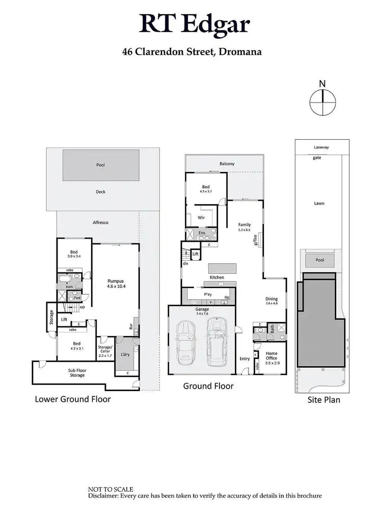 Floorplan of Homely house listing, 46 Clarendon Street, Dromana VIC 3936