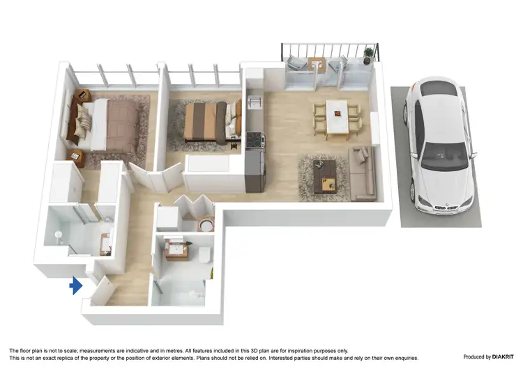 Floorplan of Homely apartment listing, 601/97 Flemington Road, North Melbourne VIC 3051