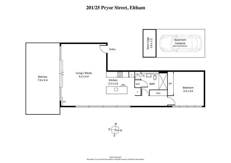 Floorplan of Homely apartment listing, 201/25 Pryor Street, Eltham VIC 3095