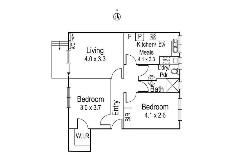 Floorplan of Homely apartment listing, 2/11 Andrews Street, Heidelberg VIC 3084