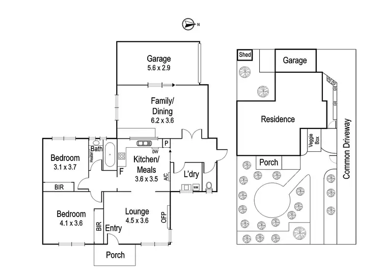 Floorplan of Homely unit listing, 1/11 Timor Parade, Heidelberg West VIC 3081