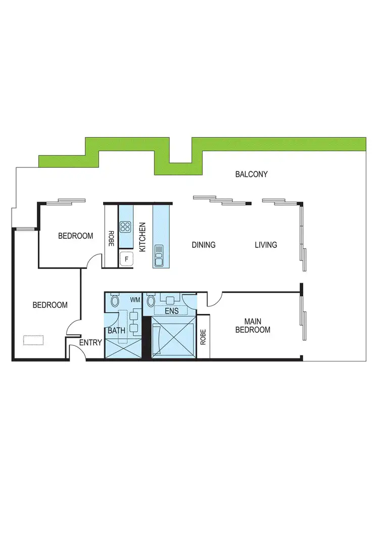 Floorplan of Homely apartment listing, 301/15 Vickery Street, Bentleigh VIC 3204
