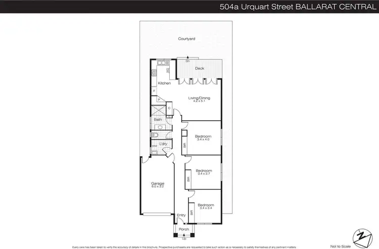 Floorplan of Homely house listing, 504A Urquhart Street, Ballarat Central VIC 3350