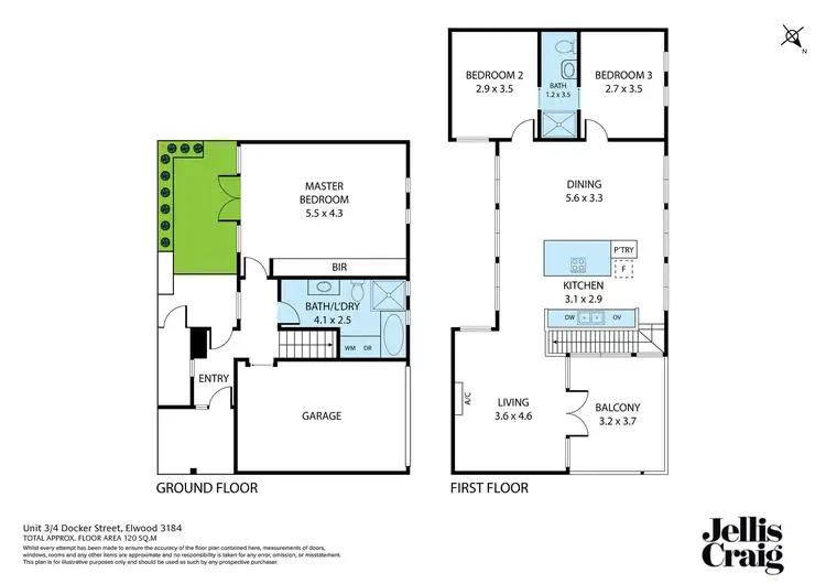 Floorplan of Homely townhouse listing, 3/4 Docker Street, Elwood VIC 3184
