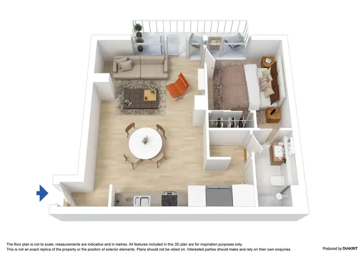 Floorplan of Homely apartment listing, 1506/25-33 Wills Street, Melbourne VIC 3000