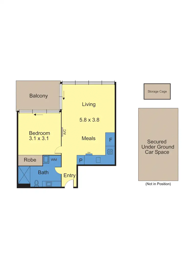 Floorplan of Homely apartment listing, 504/85 Market Street, South Melbourne VIC 3205