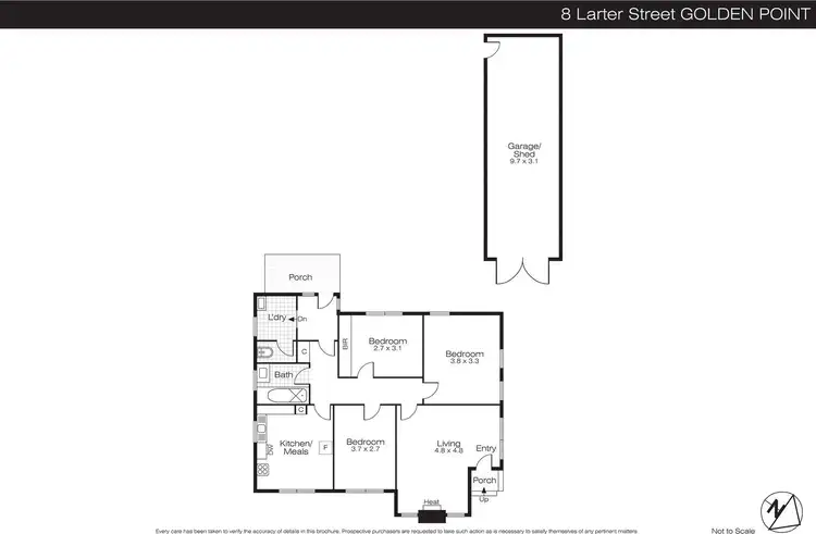 Floorplan of Homely house listing, 8 Larter Street, Golden Point VIC 3350