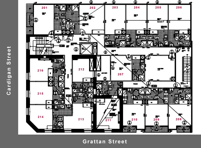 Floorplan of Homely apartment listing, 211/255 Cardigan Street, Carlton VIC 3053