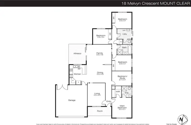 Floorplan of Homely house listing, 18 Melvyn Crescent, Mount Clear VIC 3350