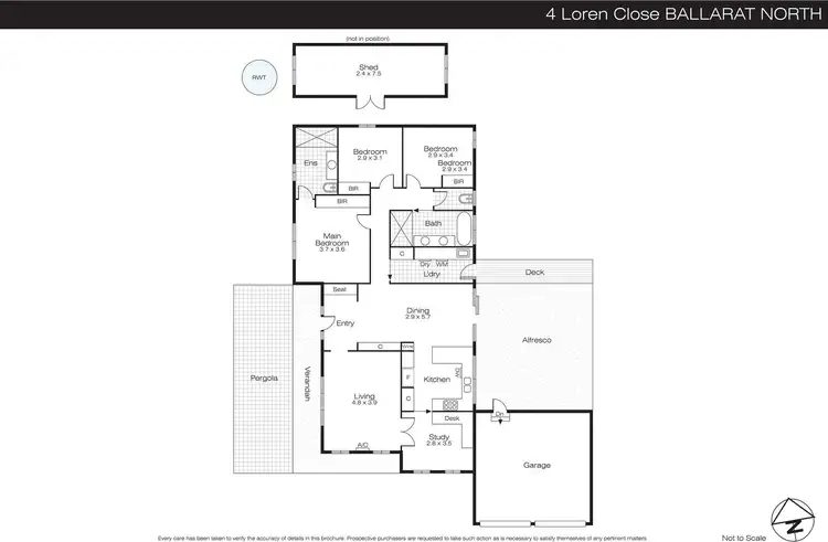 Floorplan of Homely house listing, 4 Loren Close, Ballarat North VIC 3350