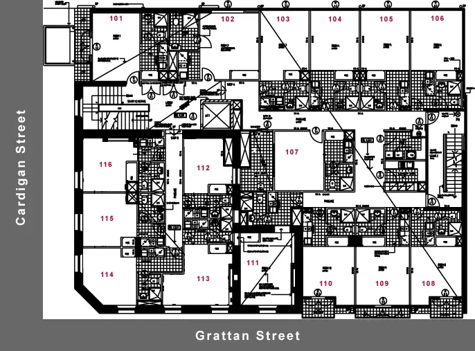 Floorplan of Homely apartment listing, 112/255 Cardigan Street, Carlton VIC 3053