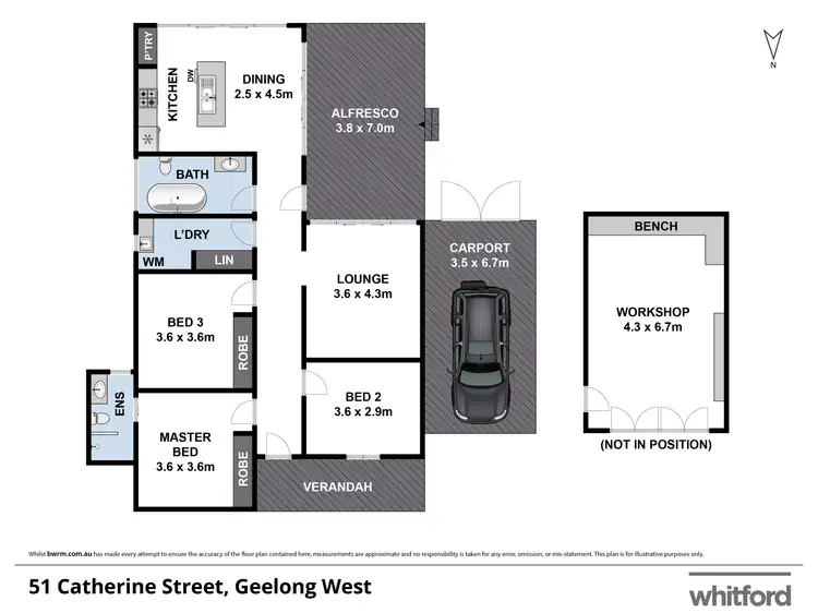 Floorplan of Homely house listing, 51 Catherine Street, Geelong West VIC 3218
