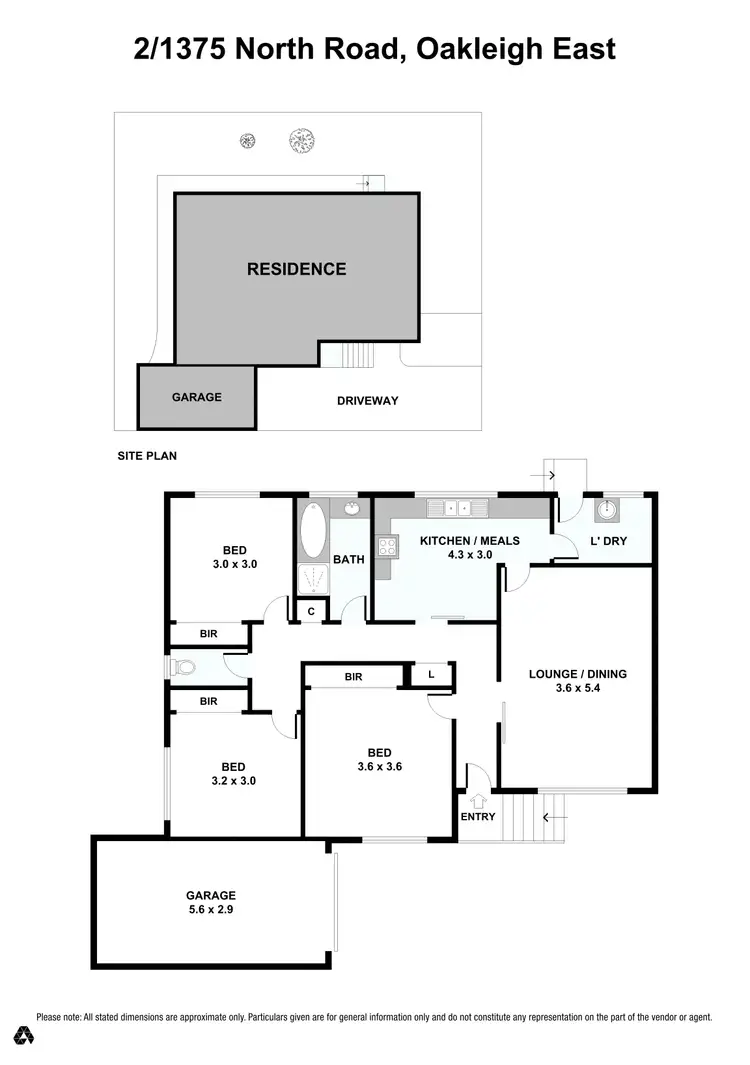 Floorplan of Homely unit listing, 2/1375 North Road, Oakleigh East VIC 3166