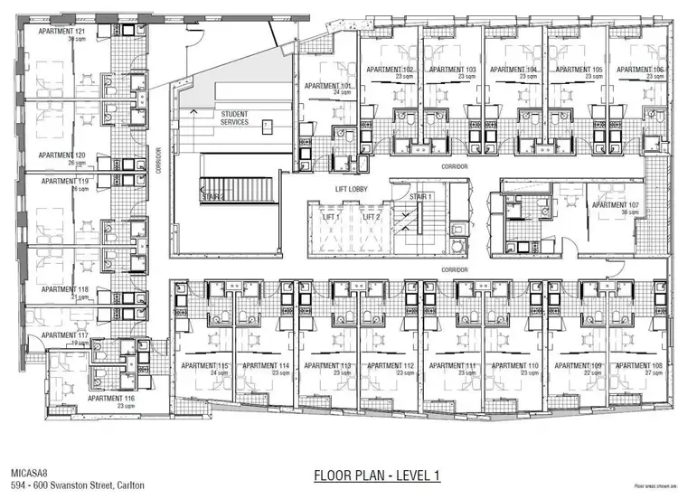 Floorplan of Homely apartment listing, 102/131 Pelham Street, Carlton VIC 3053