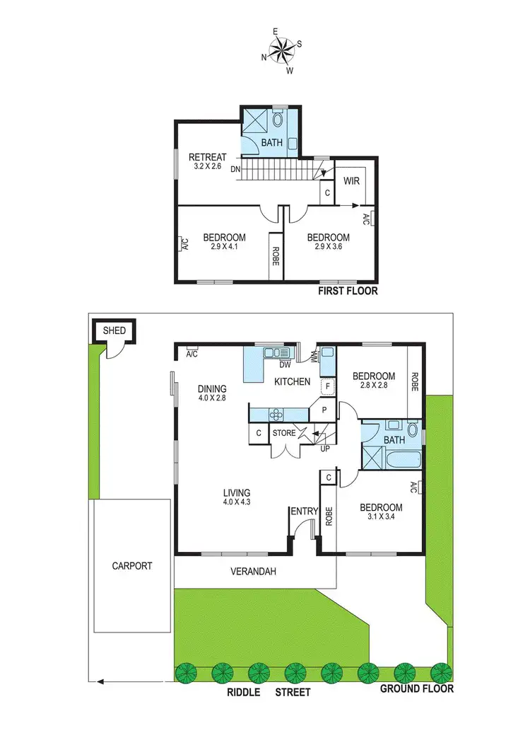 Floorplan of Homely townhouse listing, 2/9 London Street, Bentleigh VIC 3204