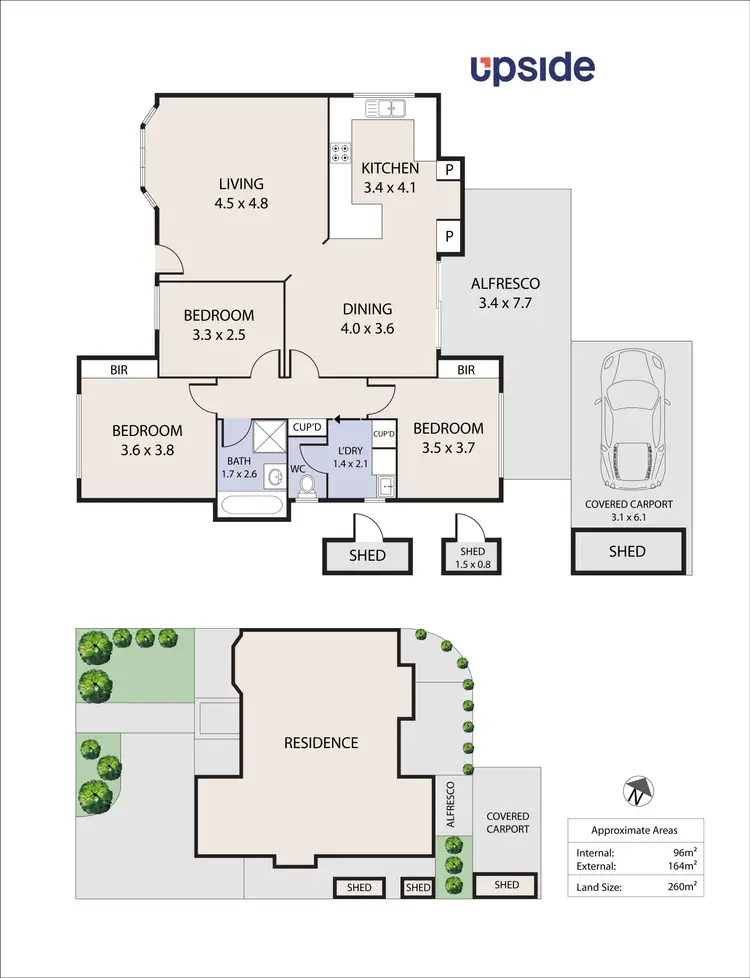 Floorplan of Homely unit listing, 1/13 Perrott Court, Mill Park VIC 3082