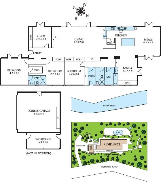 Floorplan of Homely house listing, 42 Osborne Road, North Warrandyte VIC 3113