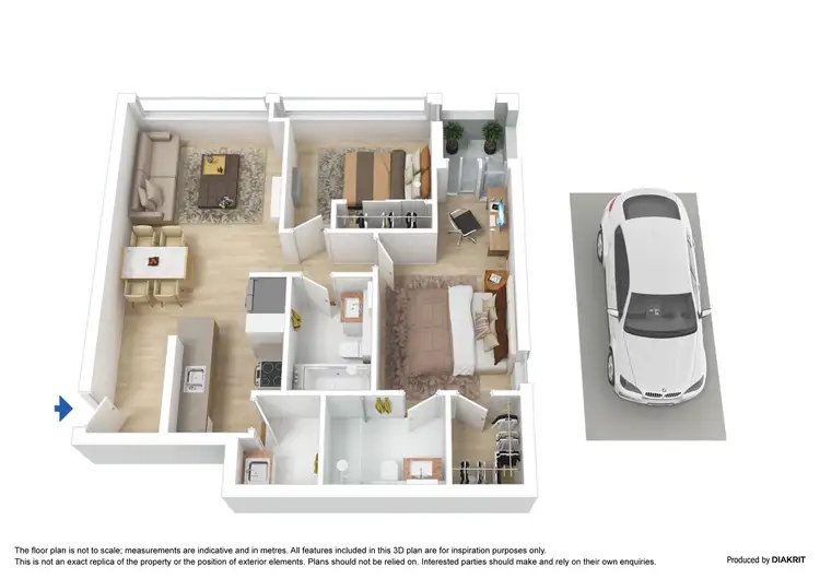 Floorplan of Homely apartment listing, 1905/28 Wills Street, Melbourne VIC 3000