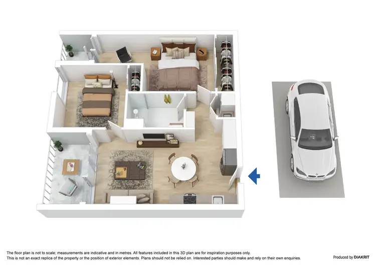 Floorplan of Homely apartment listing, 2502E/888 Collins Street, Docklands VIC 3008