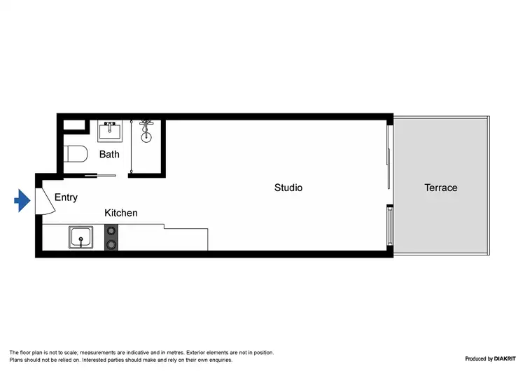 Floorplan of Homely studio listing, 211/181 ABeckett Street, Melbourne VIC 3000