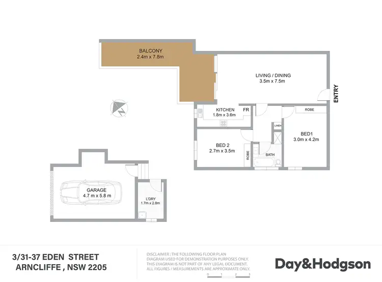 Floorplan of Homely apartment listing, 3/31-37 Eden Street, Arncliffe NSW 2205