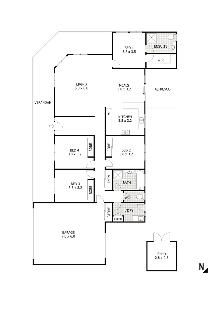 Floorplan of Homely house listing, 8 Greenwood Rise, Broadford VIC 3658