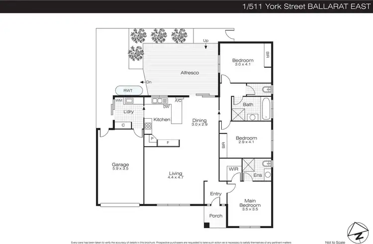 Floorplan of Homely house listing, 1/511 York Street, Ballarat East VIC 3350