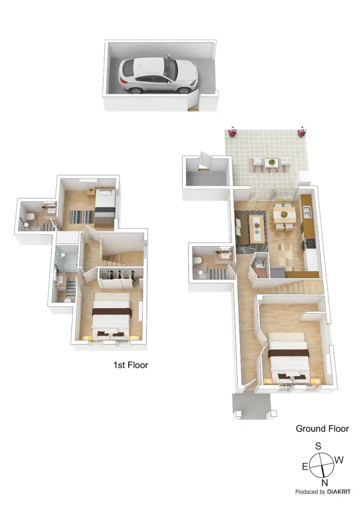 Floorplan of Homely townhouse listing, 2/44 Douglas Street, Ashwood VIC 3147