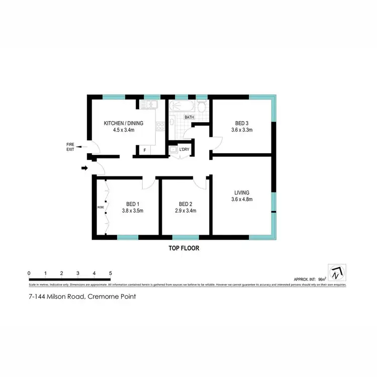 Floorplan of Homely unit listing, 7/144 Milson Road, Cremorne Point NSW 2090